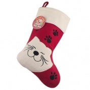 Luxury Happy Cat Christmas Stocking for Cats